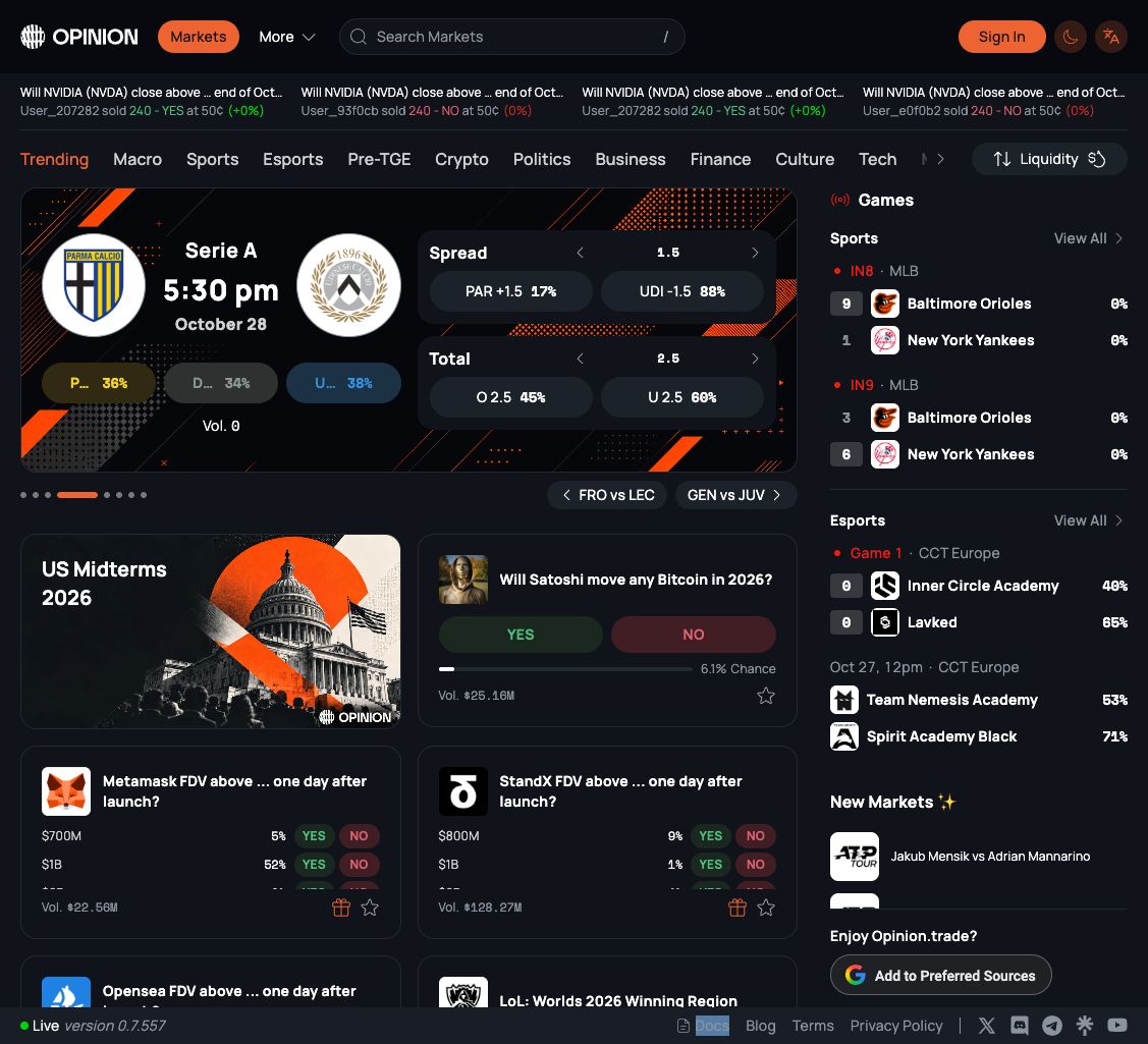 Preview of the Market discovery coded template