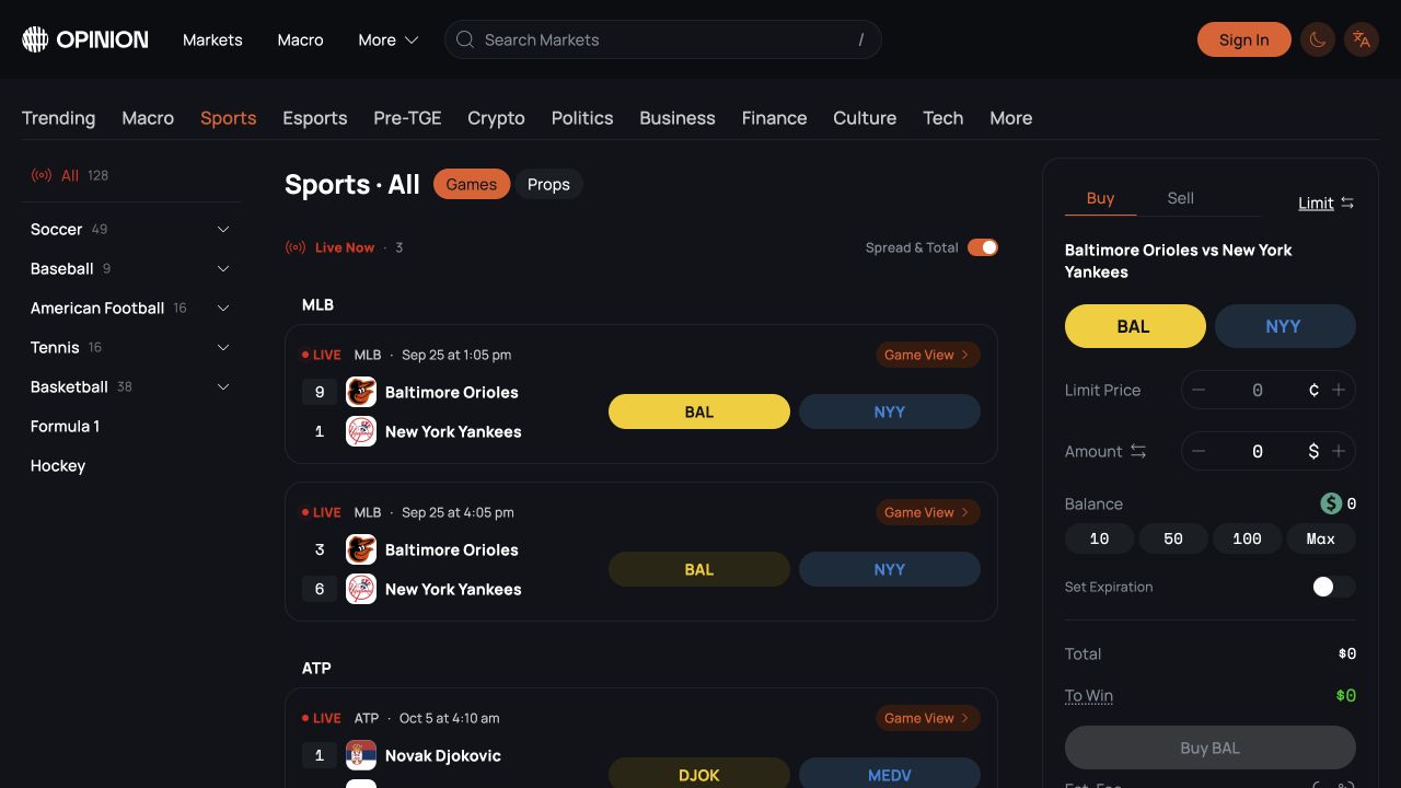 Preview of the Sports coded template